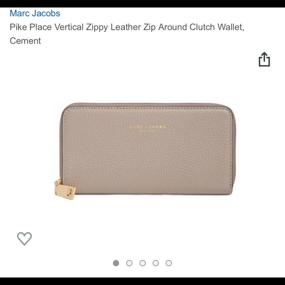 Marc Jacobs Pike Place Vertical Leather Zip Wallet
